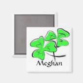 Green Kleeblatts Magnet personalisiert (Vorderseite/Rückseite)