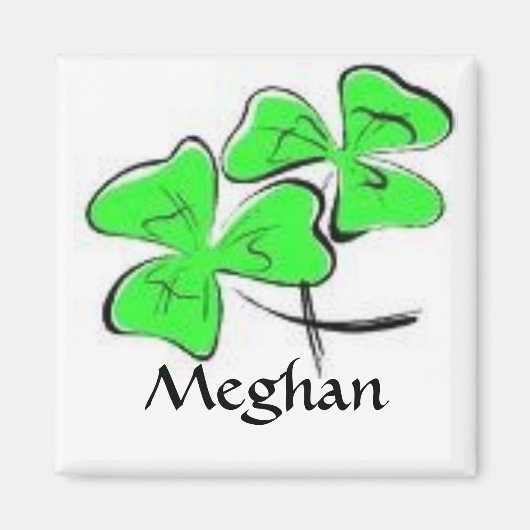 Green Kleeblatts Magnet personalisiert (Vorne)