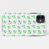 Green Kleeblatts Muster iPhone Case (Rückseite (Horizontal))
