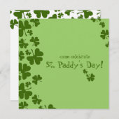 Green Kleeblatts St. Paddy's Day Einladung (Vorne/Hinten)