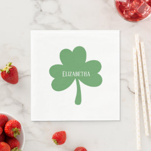 Green Kleeblatts St. Patrick's Day Individuelle Na Serviette