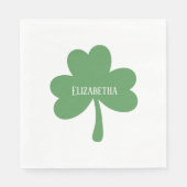 Green Kleeblatts St. Patrick's Day Individuelle Na Serviette (Vorderseite)