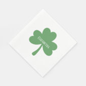Green Kleeblatts St. Patrick's Day Individuelle Na Serviette (Ecke)