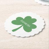 Green Kleeblatts St. Patrick's Day Individuelle Na Untersetzer (angewinkelt)