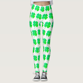 Green Kleeblatts St Patricks Day Irische Leggings