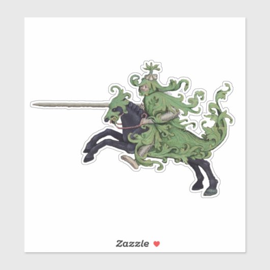 Green Knight Vinyl Sticker (Blatt)