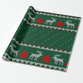 GREEN KNITTED CHRISTMAS SWEATER GESCHENKPAPIER (Ungerollt)