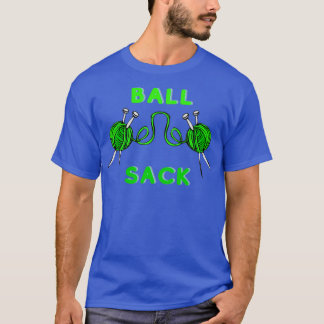 Green Knitting Ball Sack T-Shirt