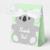 Green Koala Bear Baby Dusche Geschenkschachtel (Vorderseite)