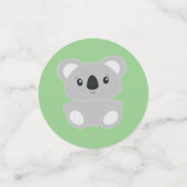 Green Koala Bear Baby Dusche Konfetti (Klein Vorderseite)