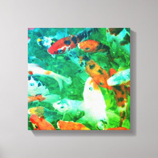 Green Koi Pond Leinwanddruck (Vorderseite)