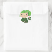 Green Kokeshi Triplet Sticker (Tasche)