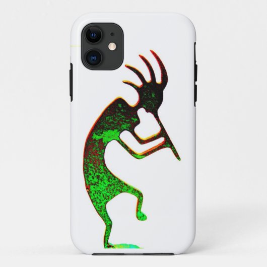 Green Kokopelli-Fall Case-Mate iPhone Hülle (Rückseite)