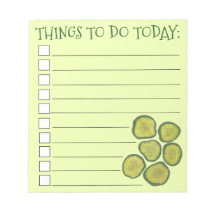 Green Kosher Dill Sweet Pickle Chips Checkliste Notizblock