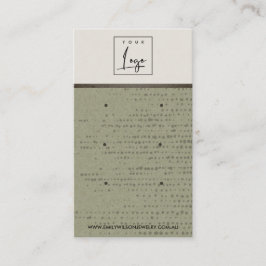 GREEN KRAFT WHITE DOT 3 STUD EARRING DISPLAY CARD VISITENKARTE