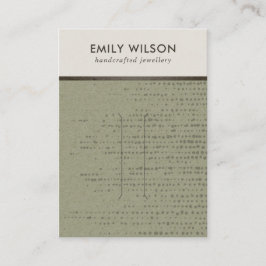 GREEN KRAFT WHITE DOTS HAIR CLIP DISPLAY CARD VISITENKARTE