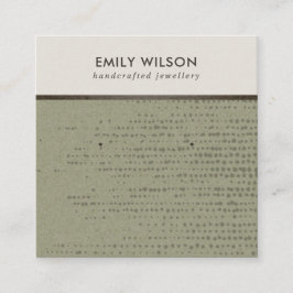 GREEN KRAFT WHITE DOTS STUDIEREN ERFAHRUNGSKARTE QUADRATISCHE VISITENKARTE