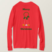 Green Kranz Jingle Bells Long Sleeve Shirt (Design Rückseite)