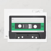 Green Label Compact Cassette Postkarte (Vorne/Hinten)