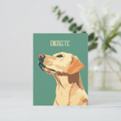 Green Labrador Retriever Postkarte (Stehend Vorderseite)
