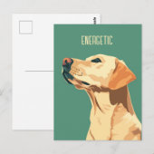 Green Labrador Retriever Postkarte (Vorne/Hinten)