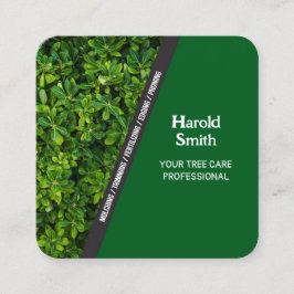 Green Lac Care Business Card Quadratische Visitenkarte