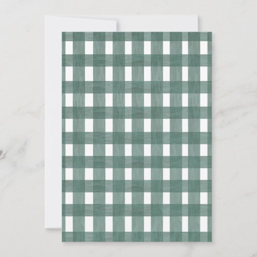 Green Lace Gingham Recipe Cards (Vorderseite)