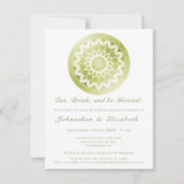 Green Lace Mandala Rehearsal Dinner Einladung (Vorderseite)