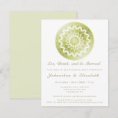 Green Lace Mandala Rehearsal Dinner Einladung (Vorne/Hinten)