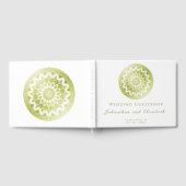 Green Lace Mandala Wedding Gästebuch (Voll)