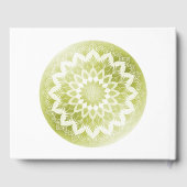 Green Lace Mandala Wedding Gästebuch (Rückseite)