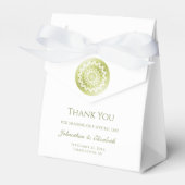 Green Lace Mandala Wedding Geschenkschachtel (Vorderseite)