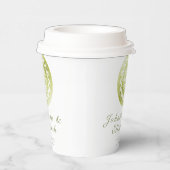 Green Lace Mandala Wedding Pappbecher (Rechts)