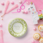 Green Lace Mandala Wedding Pappteller (Party)