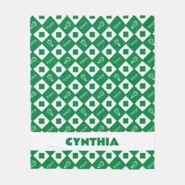 Green Lacrosse Raute Muster Fleece Blanket