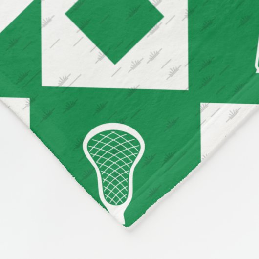 Green Lacrosse Raute Muster Fleece Blanket (Ecke)