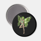 Green Lady Fairy 8 - 3D Fantasy Art - Magnet (Vorderseite/Rückseite)