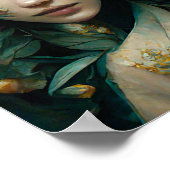 Green Lady Fantasy Art Poster (Ecke)