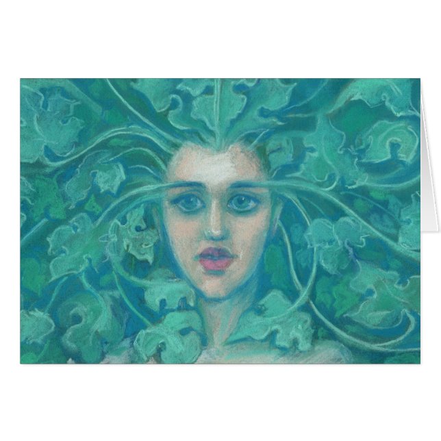 Green Lady / Forest Queen, Fantasy Art (Vorderseite (Horizontal))