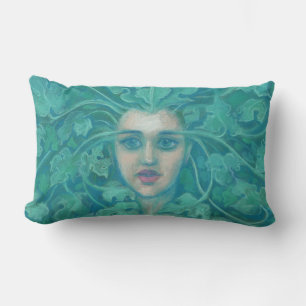 Green Lady / Forest Queen, Fantasy Art Lendenkissen