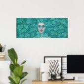 Green Lady / Forest Queen, Fantasy Art Poster (Heimbüro)