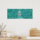 Green Lady / Forest Queen, Fantasy Art Poster (Küche)