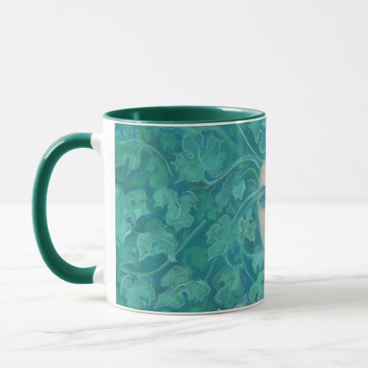 Green Lady / Forest Queen, Fantasy Art Tasse (Links)