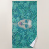 Green Lady, Forest Queen, Pastells, Fantasy Art Strandtuch (Vorderseite)