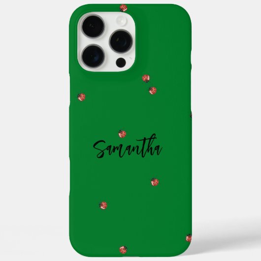 Green Ladybug Case-Mate iPhone Hülle (Rückseite)