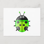 Green Ladybug Postkarte (Vorderseite)