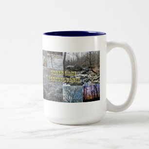 Green Lane Pennsylvania Collage - Winter Zweifarbige Tasse