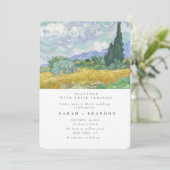 Green Lanscape Altes Gemälde Einladung zur Hochzei (Stehend Vorderseite)