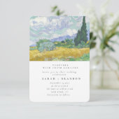 Green Lanscape Altes Gemälde Einladung zur Hochzei (Stehend Vorderseite)