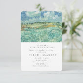 Green Lanscape Altes Gemälde Einladung zur Hochzei (Stehend Vorderseite)